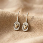 Sofie | Silver Gold Heart Earrings