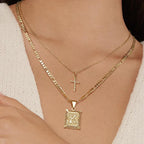 Calliope | Gold Cross Initial Necklace Set