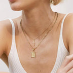 Calliope | Gold Cross Initial Necklace Set
