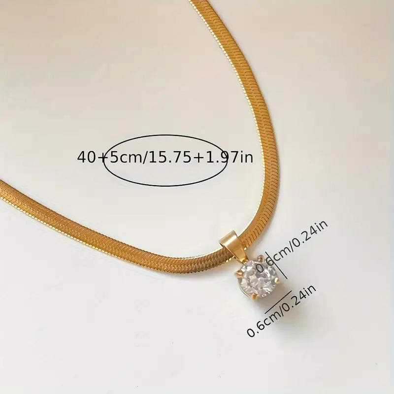 Lena | Crystal Pendant Necklace