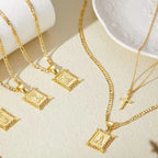 Calliope | Gold Cross Initial Necklace Set
