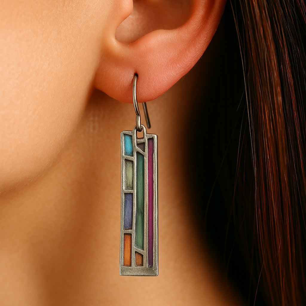 Juno | Colourful Silver Earrings