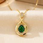 Elowen | Emerald Teardrop Necklace