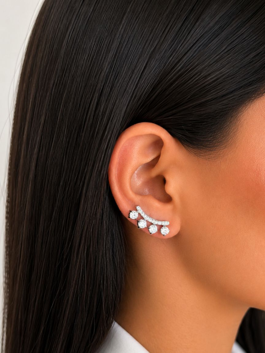 Kea White Earrings