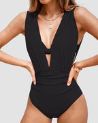 Lucinda | Trendy Deep V-Neck Shaping Swimsuit