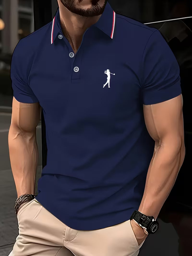 Laurence | Casual Short-Sleeve Golf Printed Shirt