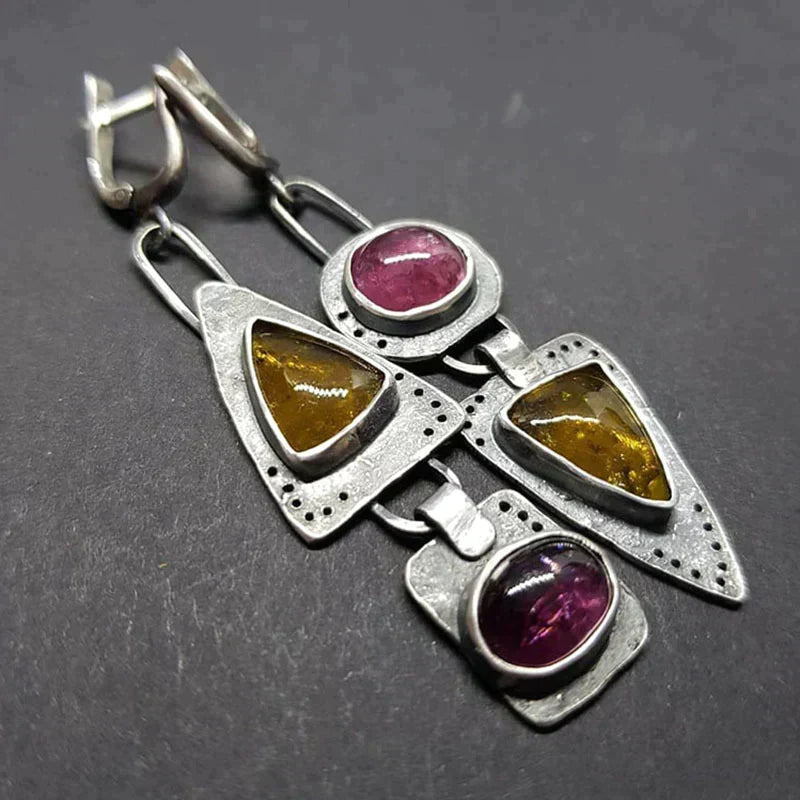 Vintage Geometric Triangle Earrings