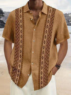 Zildian | Vintage Geometric Pattern Button Shirts
