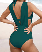 Lucinda | Trendy Deep V-Neck Shaping Swimsuit