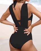 Lucinda | Trendy Deep V-Neck Shaping Swimsuit