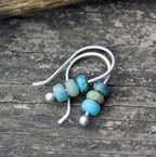 Jessica | Turquoise Bead Stack Earrings