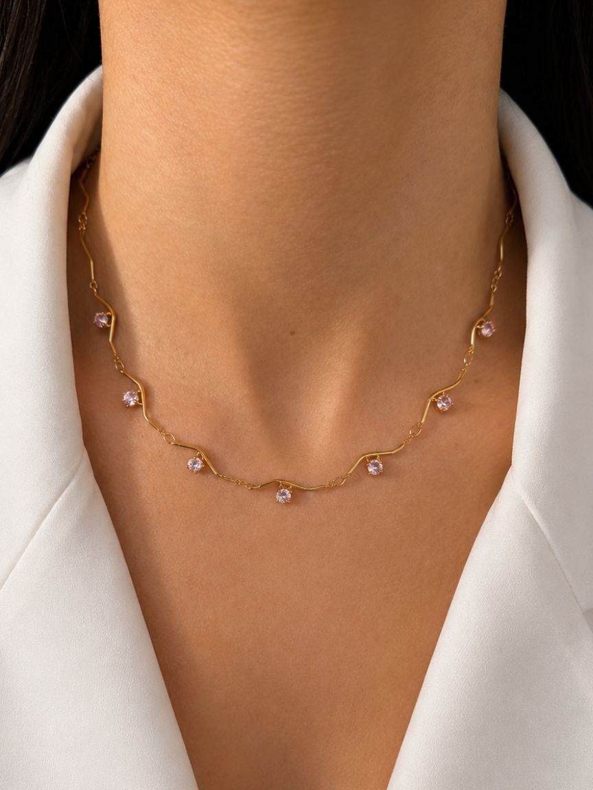 Nika Lux Pink Necklace