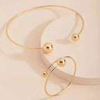 Héloïse | Gold Necklace and Bracelet Set