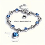 Ocean Heart Glow Armband | White Gold