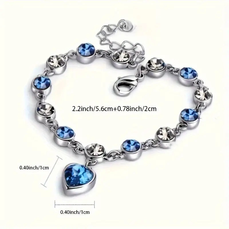 Ocean Heart Glow Armband | White Gold
