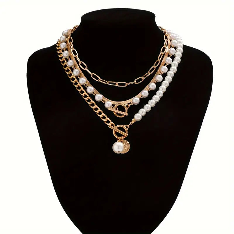 Léonie | Gold Snake Chain Necklace Set