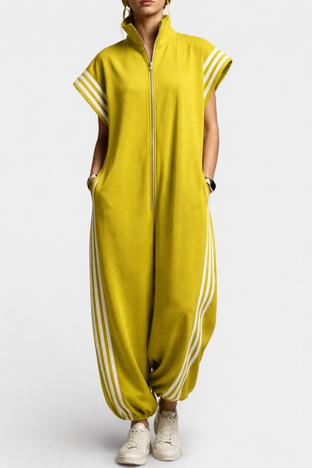 Gillian | Stylish Sleeveless Zip Neck Jumpsuit