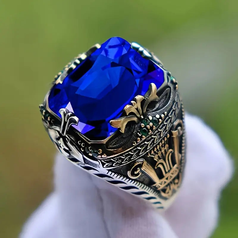 Eliza | Silver Sapphire Vintage Ring