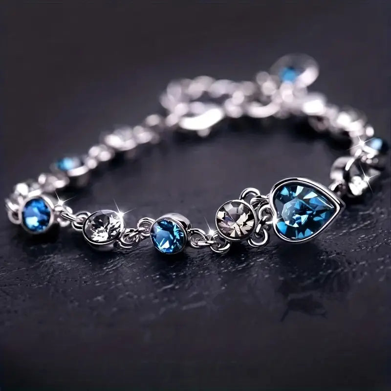 Ocean Heart Glow Armband | White Gold