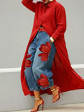 Mallory |  Stylish Shirt Dress and Floral Jeans Set