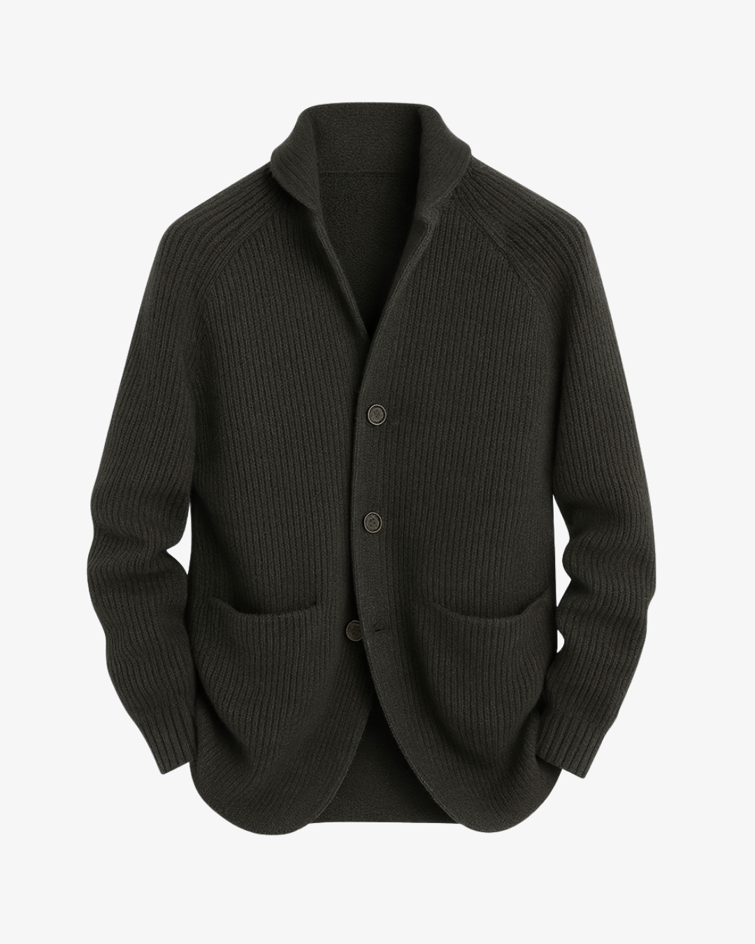 Lawrence | Tailored Button-Front Knit Cardigan