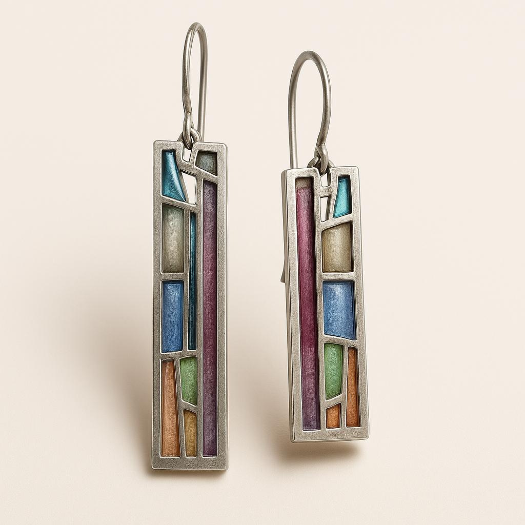 Juno | Colourful Silver Earrings