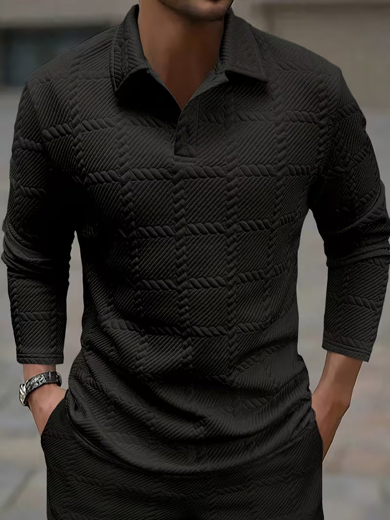 Archer | Classic Knit Jacquard Collar Shirt