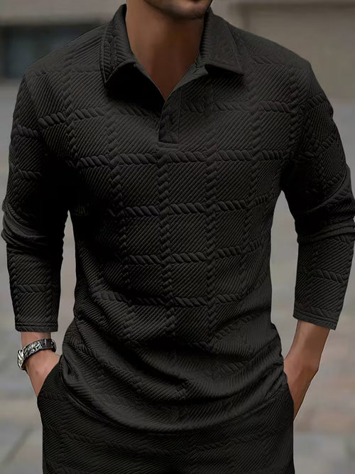 Archer | Classic Knit Jacquard Collar Shirt