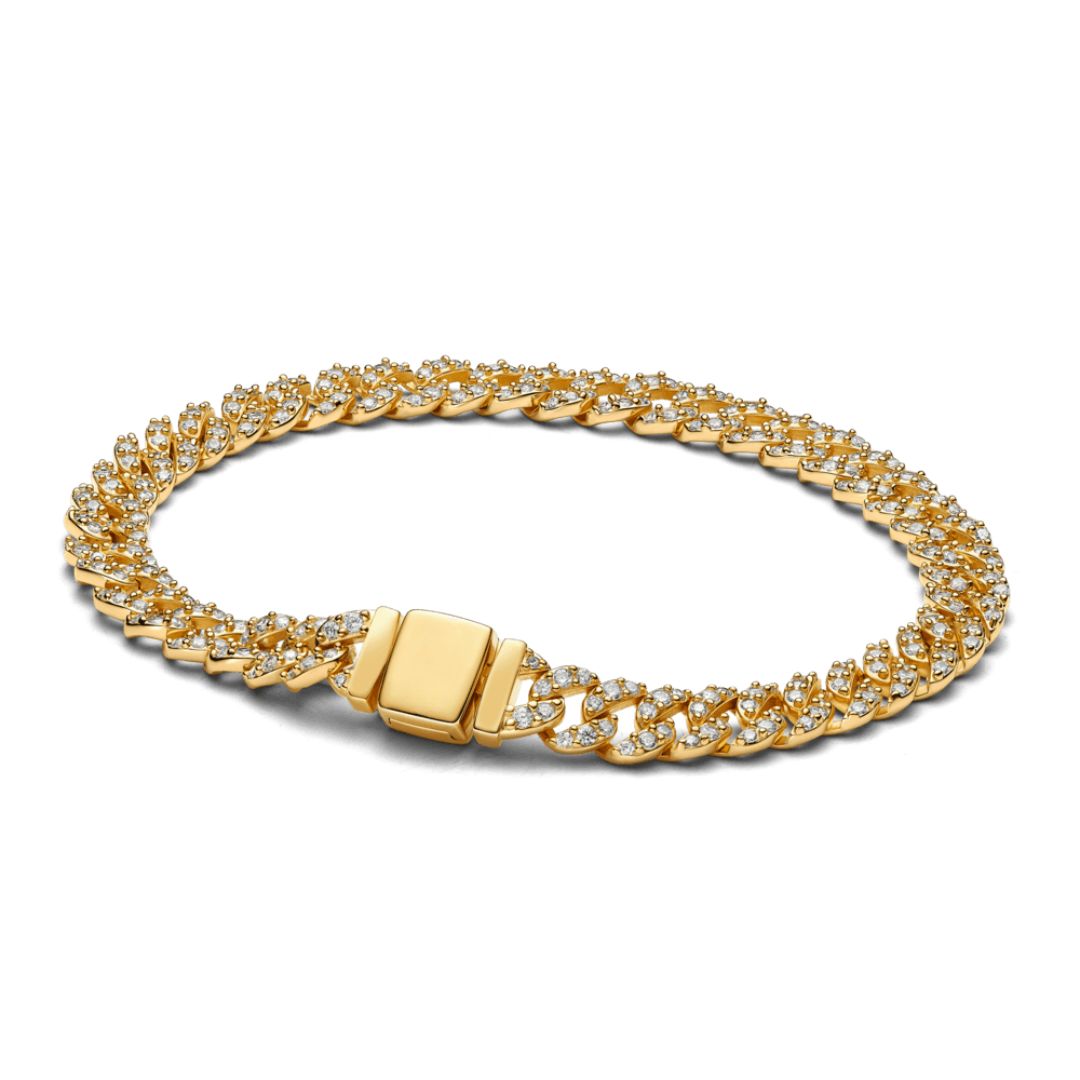 Cuban Armband with Moissanite