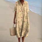 Nathalie | Stylish Multicolour V-Neck Dress
