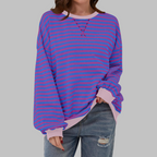 Mireille | Casual Long Sleeve Striped Sweatshirt