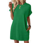 Amelie | Minimalist Round Neck Summer Dress