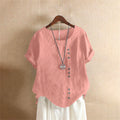 Adeline | Short Sleeve Round Neck Blouse