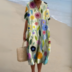 Nathalie | Stylish Multicolour V-Neck Dress