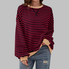 Mireille | Casual Long Sleeve Striped Sweatshirt