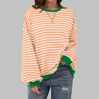 Mireille | Casual Long Sleeve Striped Sweatshirt