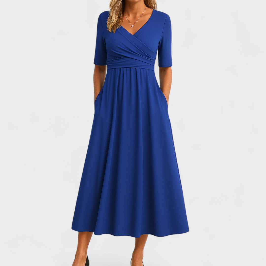 Belinda | Casual V-Neck Midi Dress