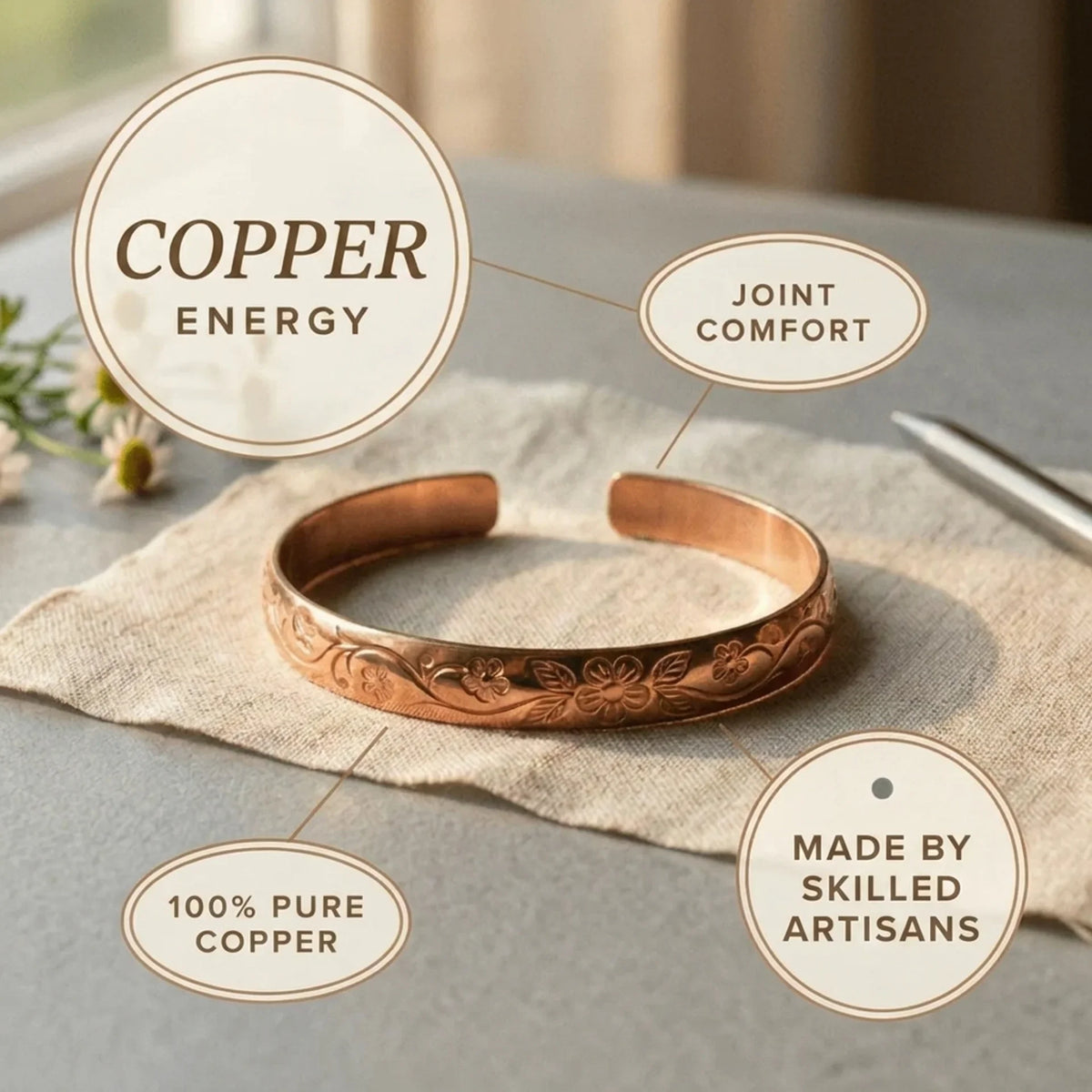 Rosa | Garland Copper Bracelet