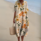 Nathalie | Stylish Multicolour V-Neck Dress