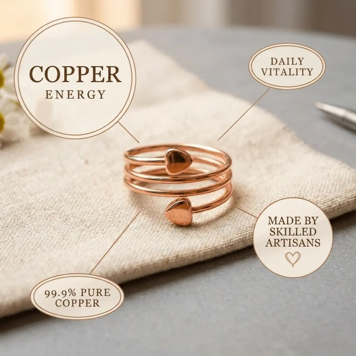 Ursa | Heartloop Copper Ring