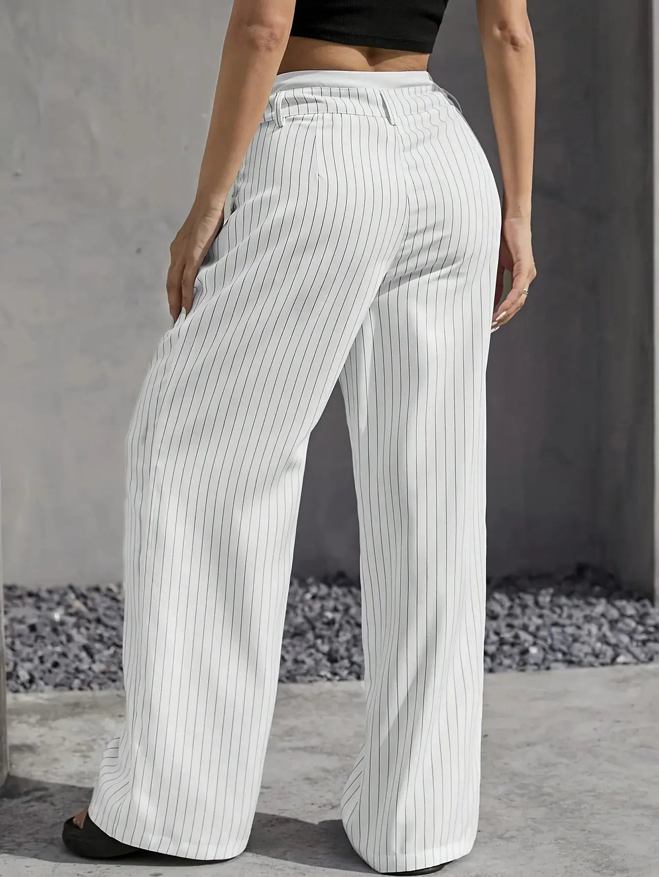 Lorraine | Casual Striped Wide Pants