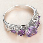 Piper | Silver Amethyst Vintage Ring