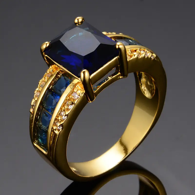Rachelle | Square Sapphire Ring