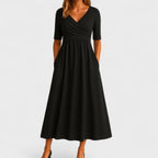 Belinda | Casual V-Neck Midi Dress