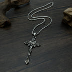 St. Benedict Symbol Crucifix Necklace