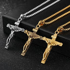 Christianartworkshop FAITH AS YOUR ARMOR: Crucifix Pendant Charm Necklace