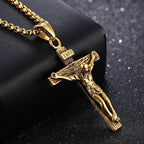 Christianartworkshop FAITH AS YOUR ARMOR: Crucifix Pendant Charm Necklace