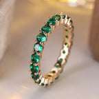 Cassia | Gold Emerald Eternity Ring