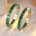 Cassia | Gold Emerald Eternity Ring