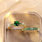Yara | Emerald Duo Ring Set